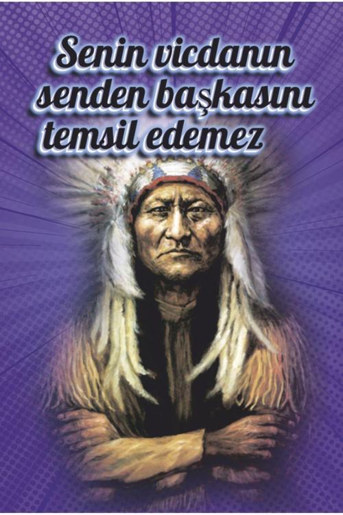 Kızılderili Sözü İlham Verici Öğretici Motivasyon Sözleri Duvar Yazıları Retro Ahşap Poster