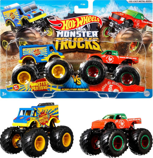 Monster Trucks Demolition Doubles, Farklı Modellerde 2'Li Paket, Güç Istatistikleri, Çarp