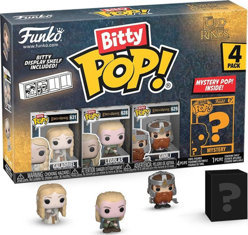 Bitty Pop!: Yüzüklerin Efendisi Mini Koleksiyon Oyuncakları 4'Lü Paket - Galadriel, Legolas, G