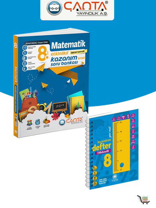 8.Sınıf Matemetik Etkinlikli Beceri Temelli Soru Bankası ve Akıllı Defter Seti 2 Eser