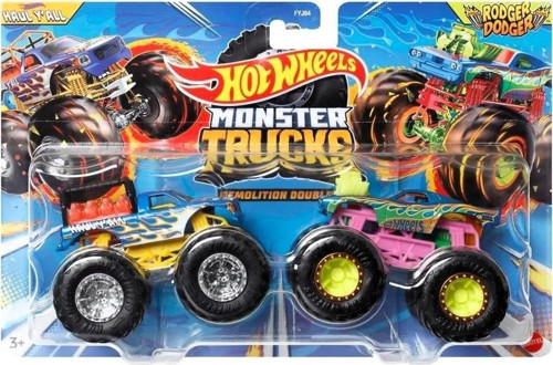 Monster Trucks 1:64 Güçlü İkili Arabalar Haul Y All Vs Rodger Dodger Fyj64-Lwn60