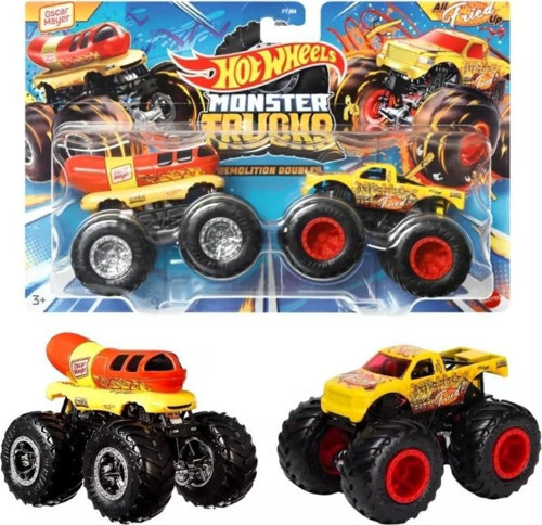 Monster Trucks 1:64 Güçlü İkili Arabalar Oscar Mayer All Fried Up Hwn64