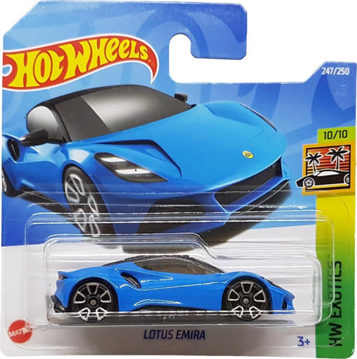 - Lotus Emira - Hw Exotics 10/10 - Hct00 - Short Card - Spor Araba - Mavi - Mattel 2022