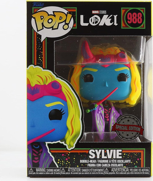 Pop! Marvel Black Light Vinyl Figure Collection Mcu Glow Toy (Sylvie)