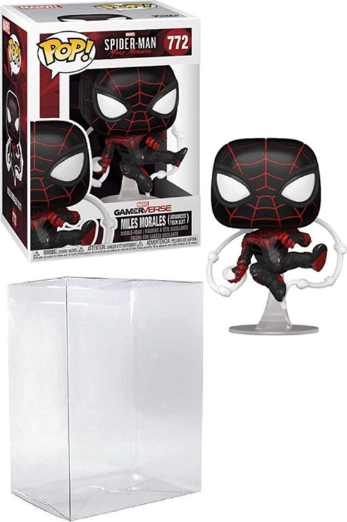Spider-Man Miles Morales Advanced Tech Suit Pop # 772 Marvel Gamerverse Vinyl Figure (Bundled With E