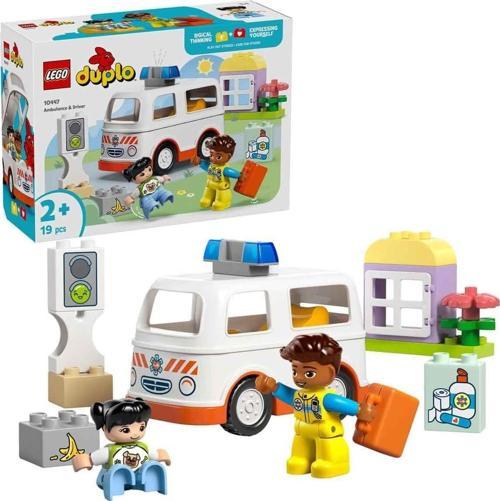 Duplo Town Ambulans Ve Sürücü 10447-2 Yaş Ve Üzeri Çocuklar Için Eğitici Ve Yaratıcı Oyuncak Ya