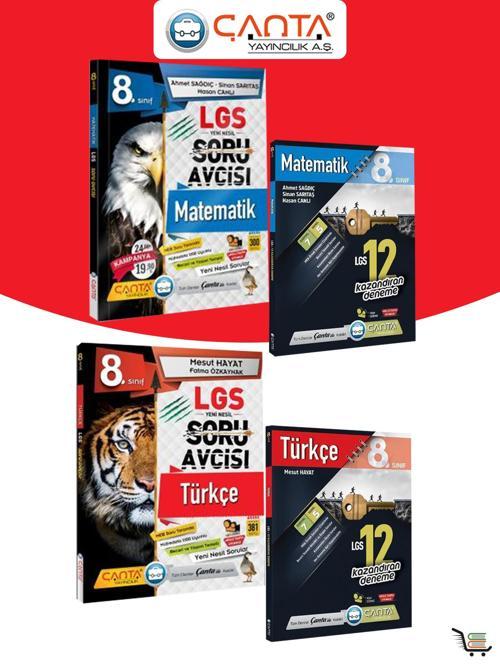 Çanta Yayınları 8. Sınıf Türkçe-Matematik Soru Bankası + Deneme Seti