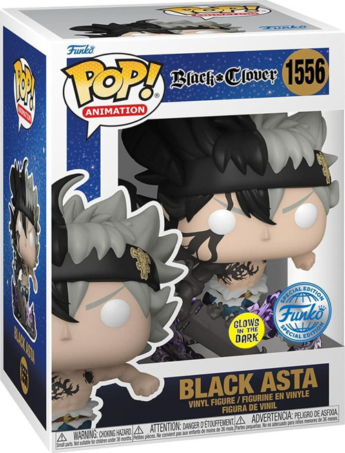 Pop! Animasyon: Black Clover - Black Asta (Glow In The Dark) Figür (Eğlence Dünyası Özel)