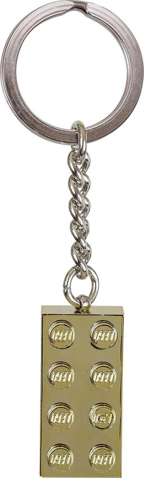 Brick 850808 Gold 2 X 4 Stud Key Chain