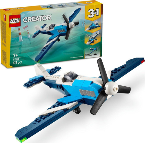 Creator 3’Ü 1 Arada Uçak: Yarış Uçağı 31160-7 Yaş Ve Üzeri Çocuklar İçin Jet Veya Helikoptere D