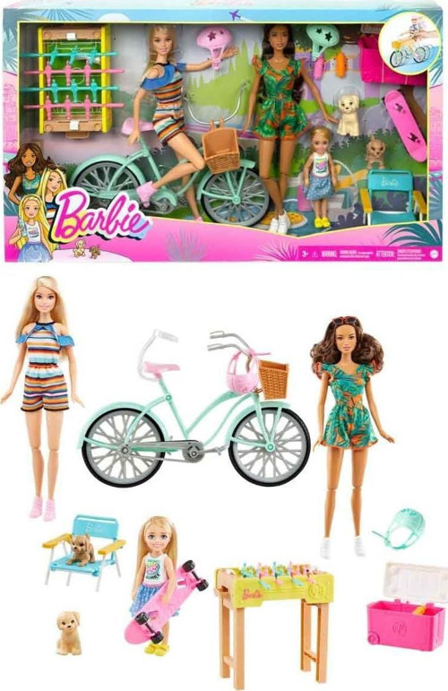 Mattel - Holiday Fun Bebek, Bisiklet Ve Aksesuarlar (Gxf32)