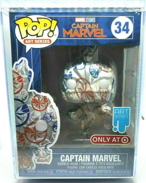 Fko Funkopop Art Serisi Captain Marvel, 34 Hedef Özel Sert İstif Koruyucusuyla