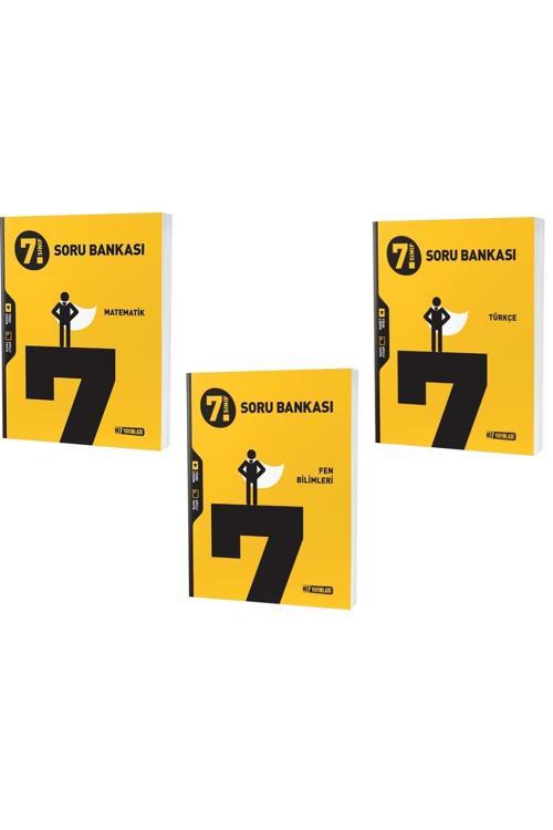 Hız 2023 7. Sınıf Matematik + Türkçe + Fen Soru Seti 3 Kitap