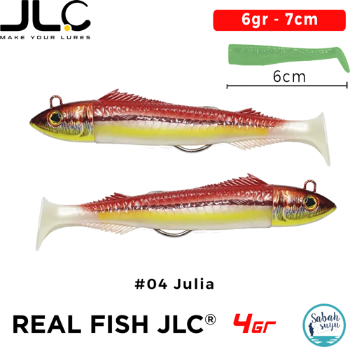 JLC Real Fish 4 Combo Set 6gr 7cm #04 Julia (2+2) Silikon Balık