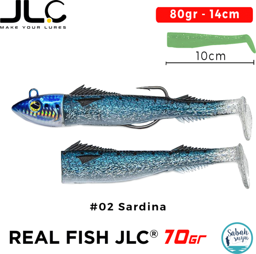 JLC Real Fish 70 Combo Set 80gr 14cm #02 Sardina (2+1) Silikon Balık
