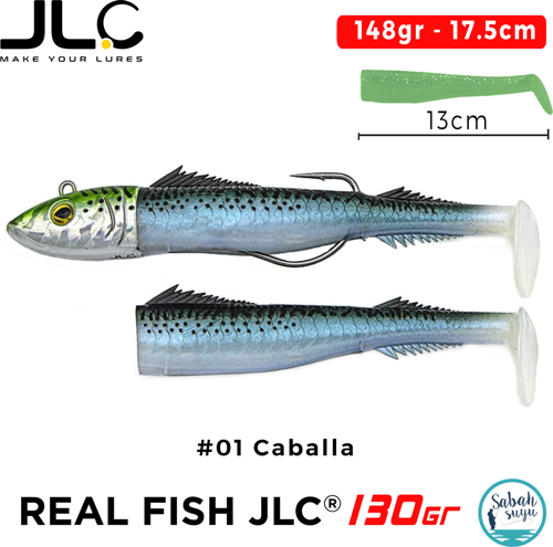 JLC Real Fish 130 Combo Set 148gr 17.5cm #01 Caballa (2+1) Silikon Balık