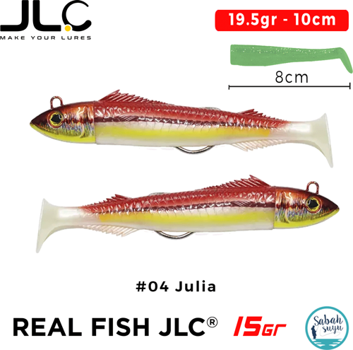 JLC Real Fish 15 Combo Set 19.5gr 10cm #04 Julia (2+2) Silikon Balık