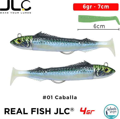 JLC Real Fish 4 Combo Set 6gr 7cm #01 Caballa (2+2) Silikon Balık
