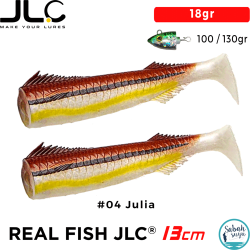 JLC Real Fish 13cm 18gr #04 Julia Silikon Kuyruk (2 Adet)