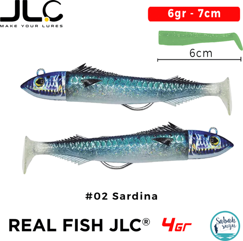 JLC Real Fish 4 Combo Set 6gr 7cm #02 Sardina (2+2) Silikon Balık