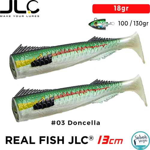 JLC Real Fish 13cm 18gr #03 Doncella Silikon Kuyruk (2 Adet)