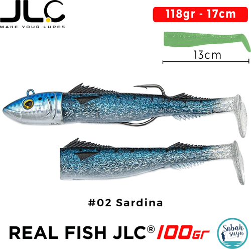 JLC Real Fish 100 Combo Set 118gr 17cm #02 Sardina (2+1) Silikon Balık