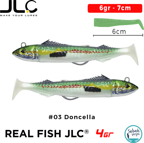 JLC Real Fish 4 Combo Set 6gr 7cm #03 Doncella (2+2) Silikon Balık