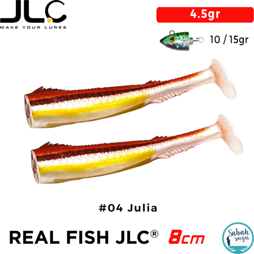 JLC Real Fish 8cm 4.5gr #04 Julia Silikon Kuyruk (2 Adet)