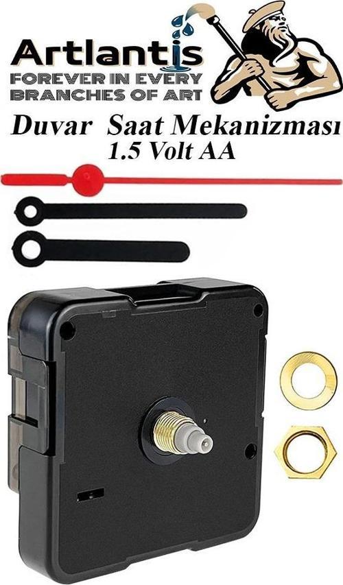 Duvar Saat Mekanizması 1 Adet 10 mm Şaft Sessiz Saat Motoru Akrep Yelkovan Okul Deney Saat Yapım