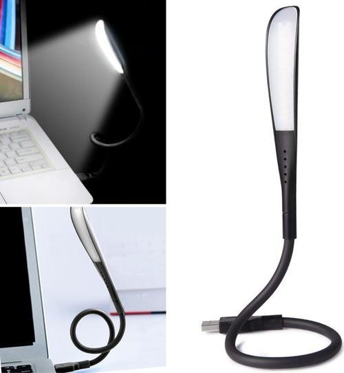 ® USB Girişli 14 Ledli 3 Kademeli Dokunmatik Masa/Kitap Okuma Lambası Ledi Siyah