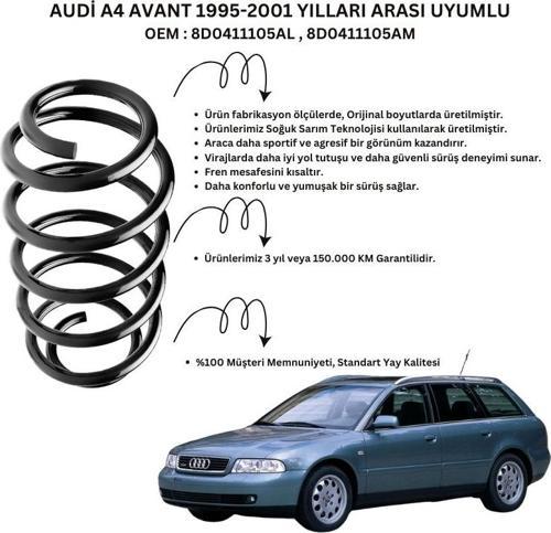 ST102004F - 1995-2000 Audi A4 Avant Ön Helezon Yay Takımı (2 Adet)