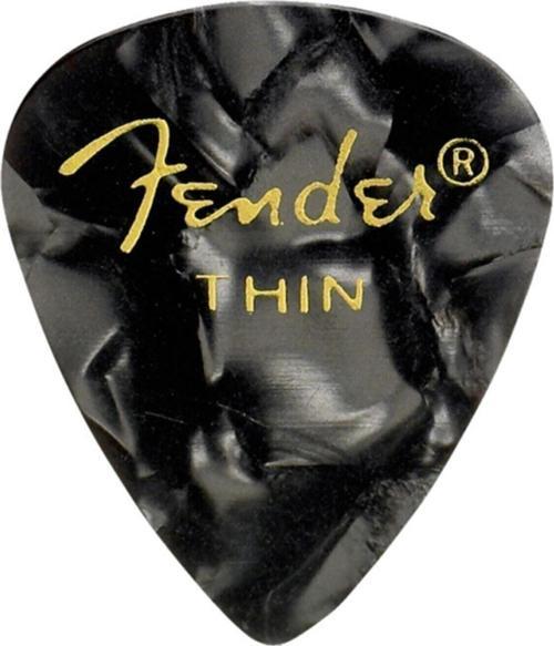 351 Premium Celluloid Picks Black Moto - Thin - 1 Adet Pena