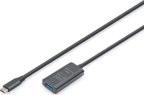 Dıgıtus Active Usb-c Extension Cable, 5m 5g, Usb 3.2 Gen1, Usb-c - Usb-a (m/f) TdrTR