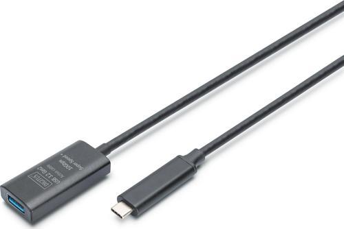 Dıgıtus Active Usb-c Extension Cable, 5m 10g, Usb 3.2 Gen2, Usb-c - Usb-a (m/f) TdrTR