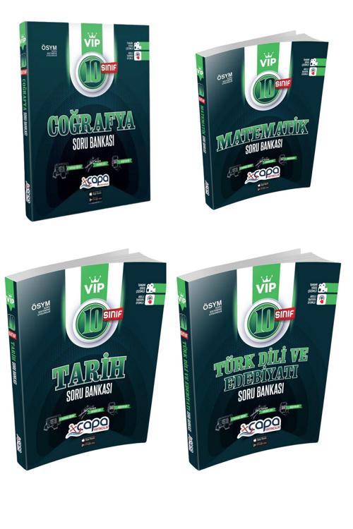Çapa Yayınları 10.Sınıf Tarih-Coğrafya-Edebiyat-Matematik Soru Bankası Seti