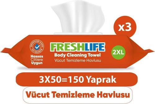 Vücut Temizleme Havlusu 3X50 (150 Yaprak)