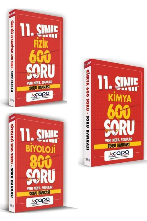 Çapa Yayınları 11.Sınıf Fizik Kimya Biyoloji Soru Bankası Seti