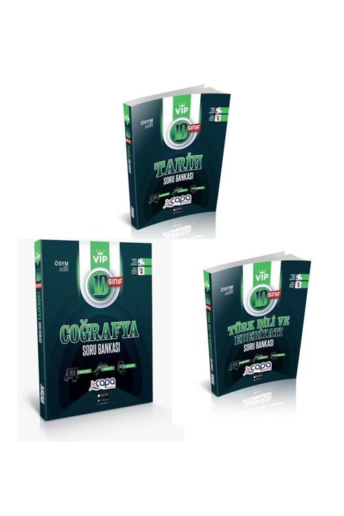 Çapa Yayınları 10.Sınıf Türk Edebiyatı , Tarih - Coğrafya Soru Seti (3Kitap)