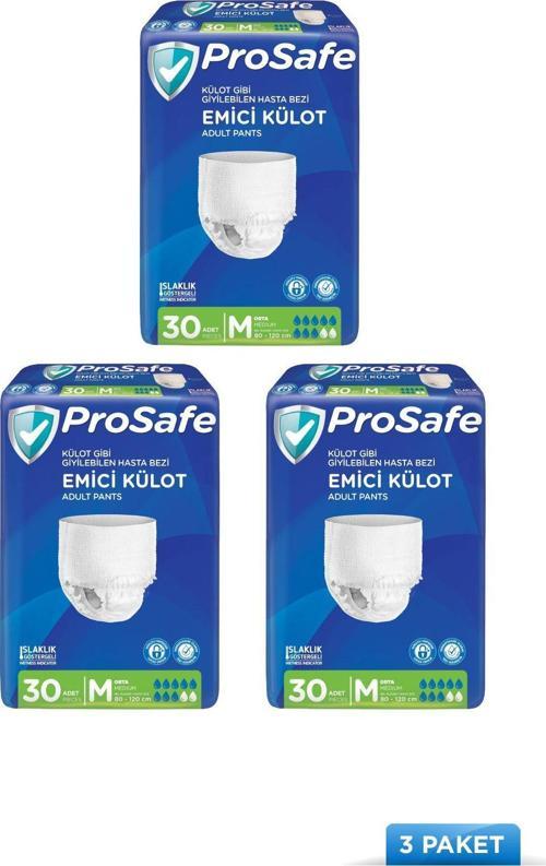 Tekstil Yüzey Emici Külot Medium 30'Lu 3 Paket 90 Adet