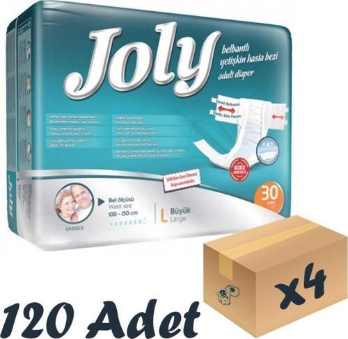 Esnek Bel Bantlı Yetişkin Hasta Bezi Large 30’Lu 4 Paket 120 Adet