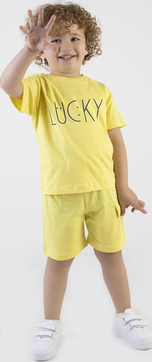 Erkek Çocuk Lucky Baskılı Kısa Kollu Şortlu Alt Üst Takım