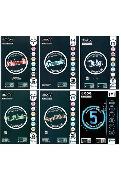 Toprak Tyt Matematik+tyt-ayt Geometri+türkçe+fen Bilimleri+sosyal Bilimler+genel Deneme 5'li 6 Kitap