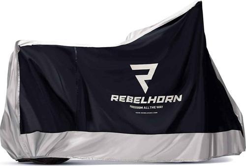 MOTORCYCLE COVER REBELHORN COVER II BLACK/SILVER