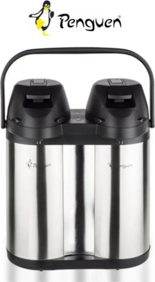 Penguen 3.8 Litre Çift Pompalı Paslanmaz Çelik Termos | 12 Saat Sıcak – 24 Saat Soğuk | BPA Free | Kamp, Ofis, Piknik İçin İdeal