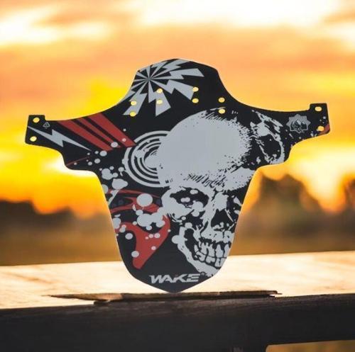 Wake Mtb Bisiklet Çamurluk Trekking Ön Veya Arkaya Takılabilir 4 Adet Cırt Kelepçe Hediyeli Siyah Kırmızı