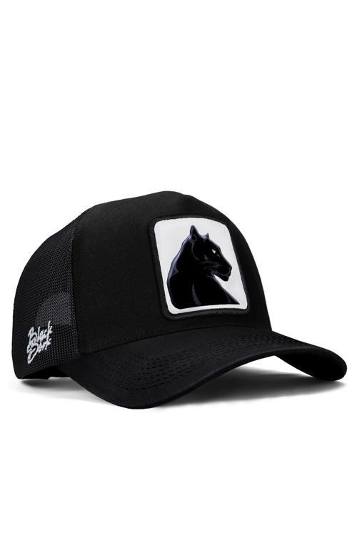 V1 Trucker Panter - 1Bs Kod Logolu Unisex Siyah Şapka (Cap)
