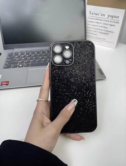 Apple İphone 13 Uyumlu Taşlı Simli Kamera Lens Korumalı Kılıf