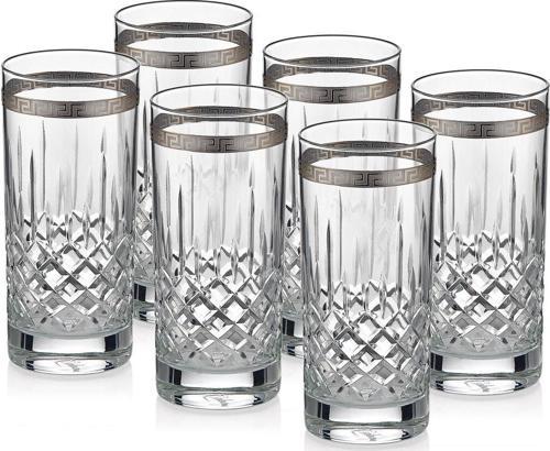 Barok 6 Parça Limonata Bardağı Platin