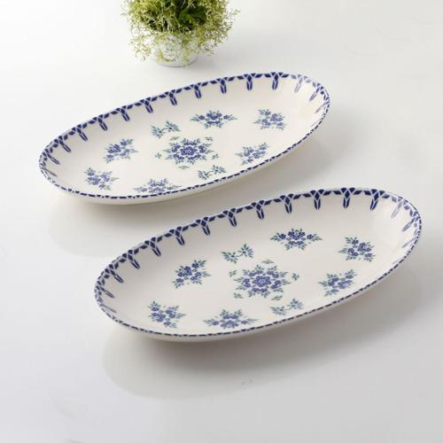 Elıps 2 Parça 25 Cm Bone Kayık Tabak - 1654