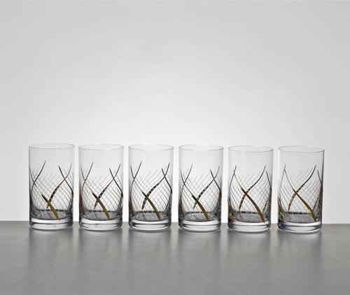 Romans 6 Parça Limonata Bardağı Altın
